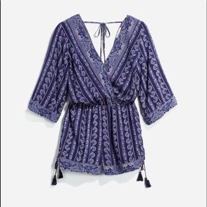 Skies are Blue navy print romper